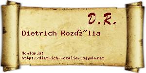 Dietrich Rozália névjegykártya