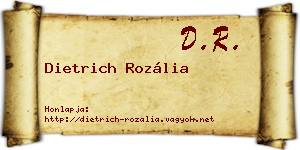 Dietrich Rozália névjegykártya